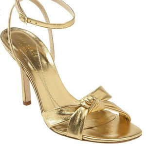 Kate Spade Gold Leather Strappy Sandals